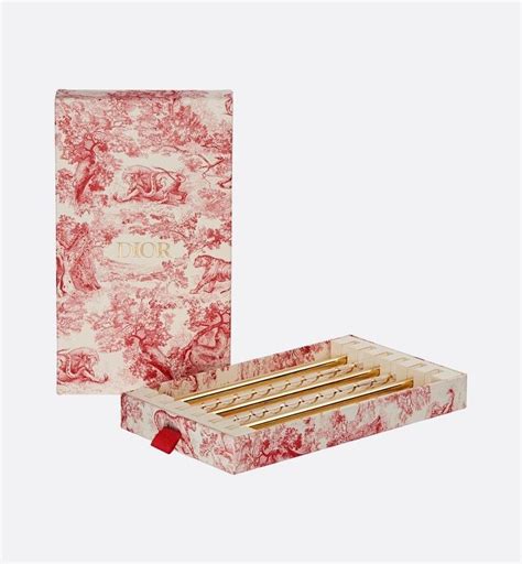 dior straws|Set of 6 Straws Red Toile de Jouy .